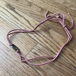 Pink wrap bracelet with crystal