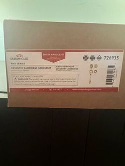 Make offer Design House Cambridge Satin Gold Exterior Single-Cylinder Deadbolt and Keyed Entry Door Handleset