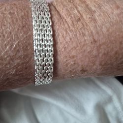 Sterling Silver Women Bracelet-adjustable