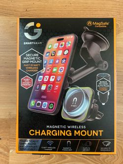 SMARTGEAR Magnetic Wireless Charging Car Mount (MagSafe Compatible - 15W)