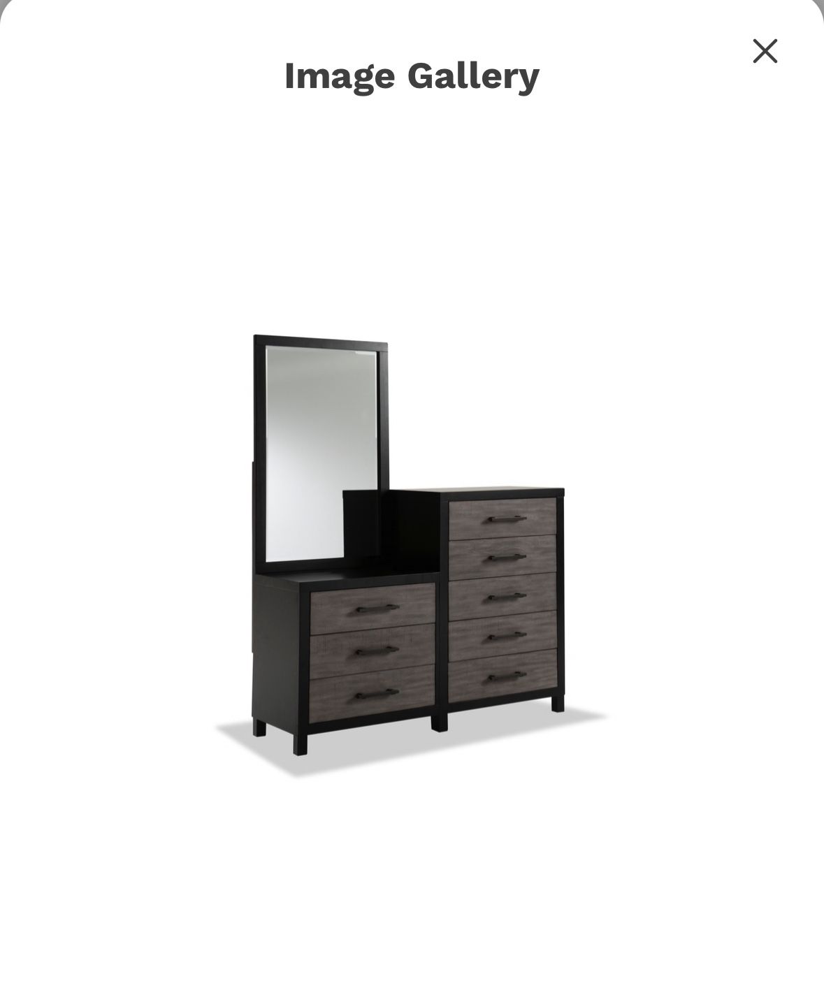Fusion Black And Grey Bedroom Set Queen Size