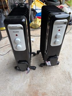 Pair of Pelonis 1,500-Watt Oil-Filled Radiant Electric Space Heater