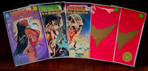Vampirella: Death & Destruction Harris Comics #1-3 Run + Var + Sigs 3x COA🔥🔥🔥