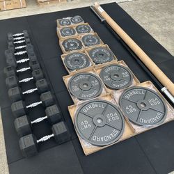 Olympic Weights, Dumbbells, Barbells, Pricing In The Description 