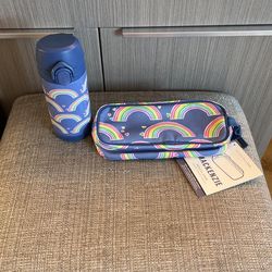 Brand new Pottery barn kids Water Bottle and Pencil Case