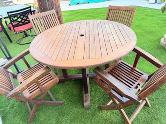 Patio teak tabe set