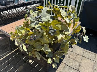 Artificial Grape Vine Plant in Metal Planter