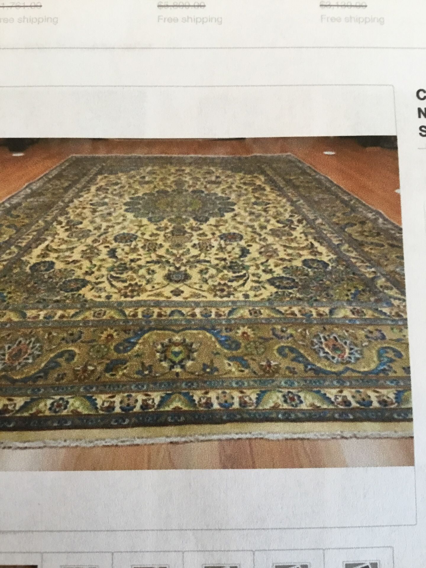 Beautiful c1940 hand tied Persian Rug 8'1" x 11'2" Excellent Condition no stains