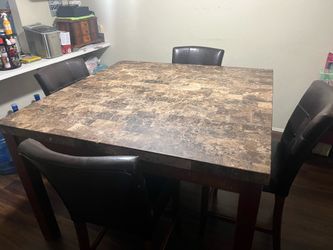 Granite countertop table 6 chairs