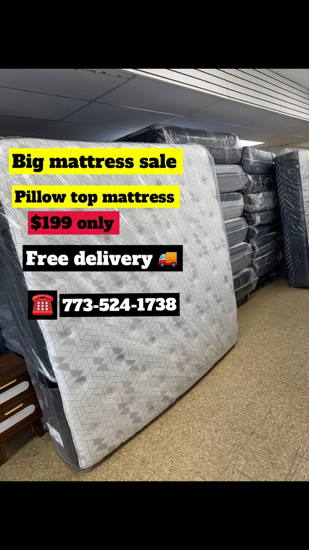 Pillow Top $199 Only Free Delivery 🚚