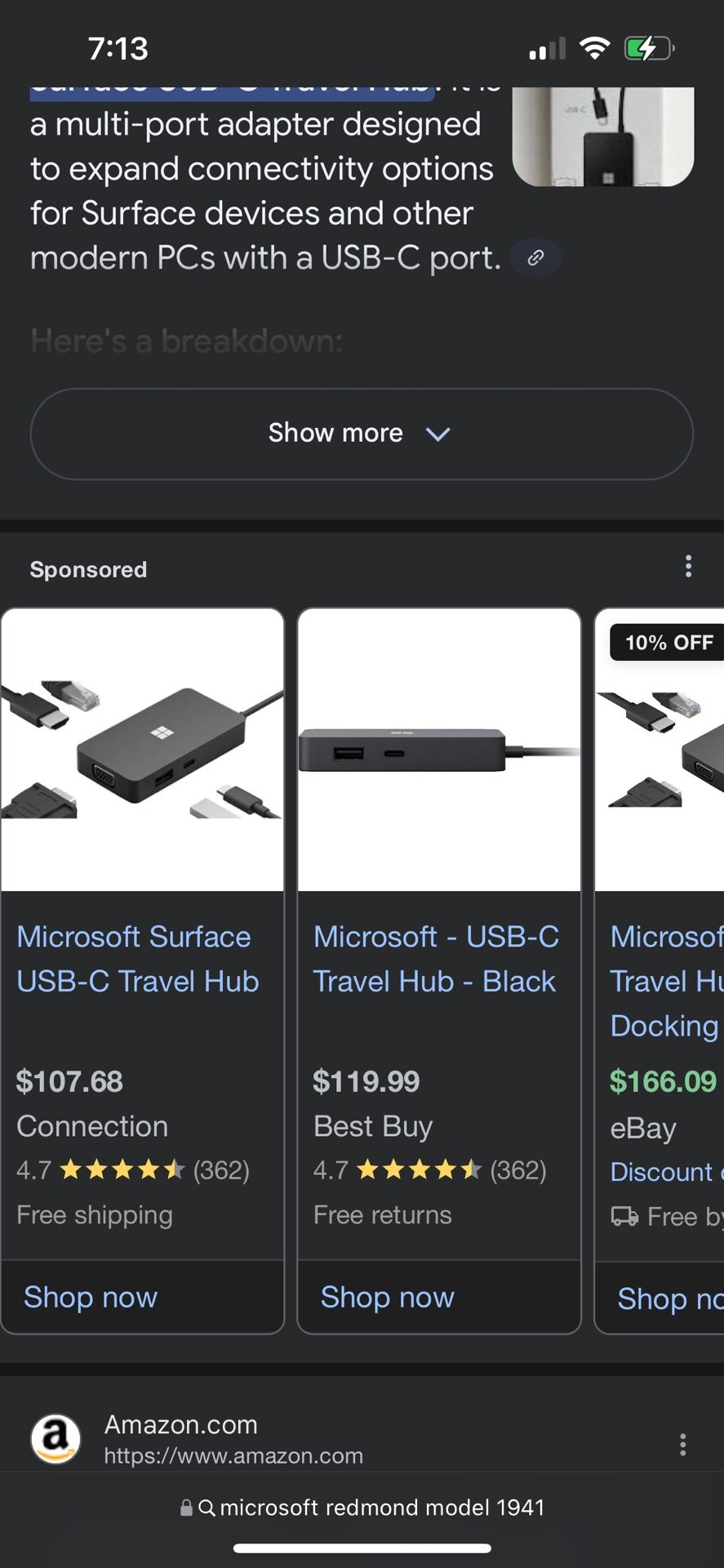 Microsoft Surface USB-C Travel Hub