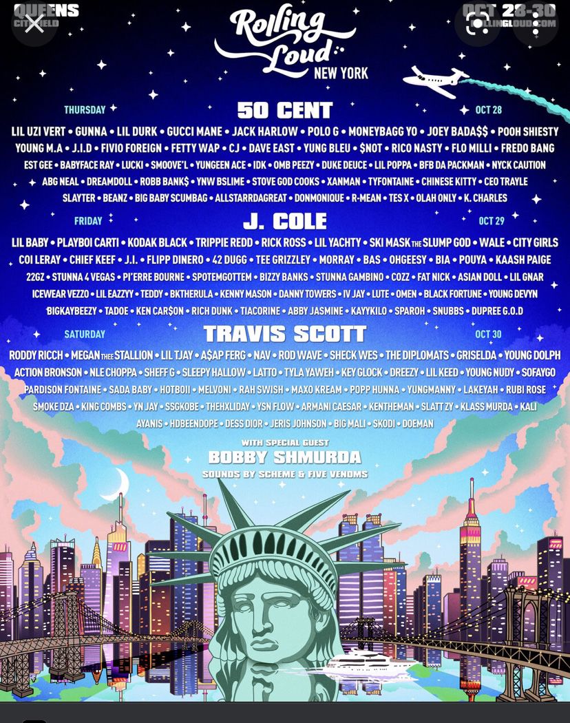 2 Rolling Loud NYC Tickets