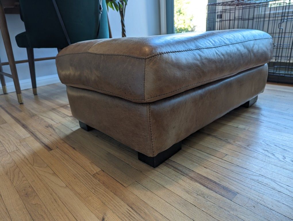 Leather Ottoman
