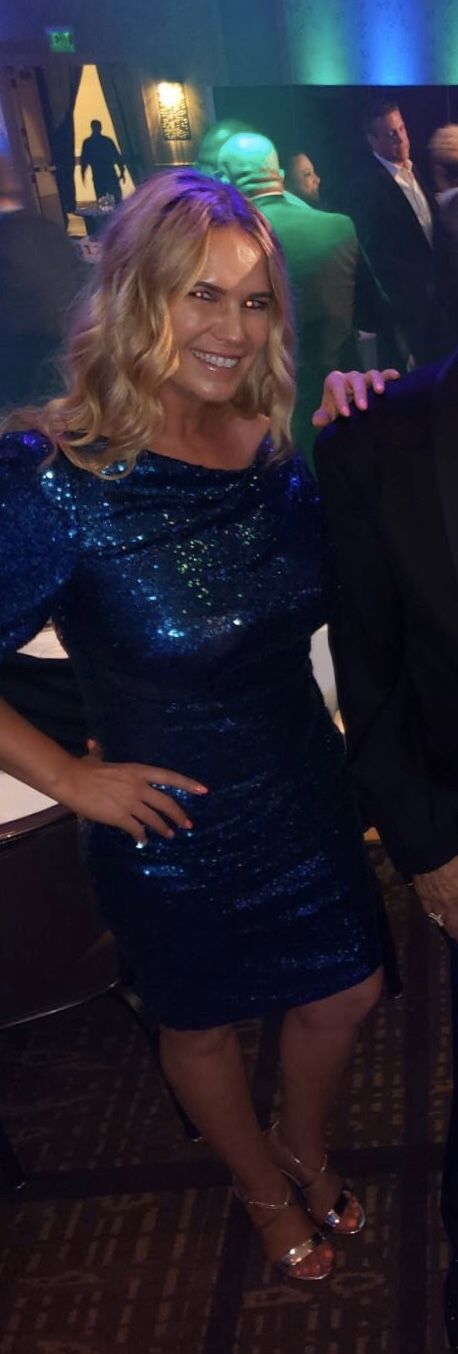 Dark Blue/Turquoise Sequin Cocktail Dress! $150