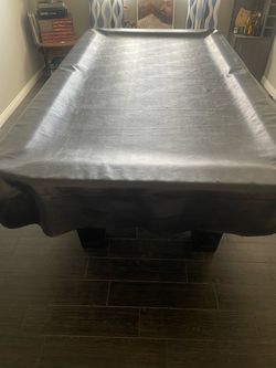 Pool Table with Black Vinyl Cover