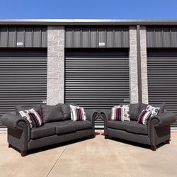 Gorgeous Gray Couch and Loveseat. Free Delivery.