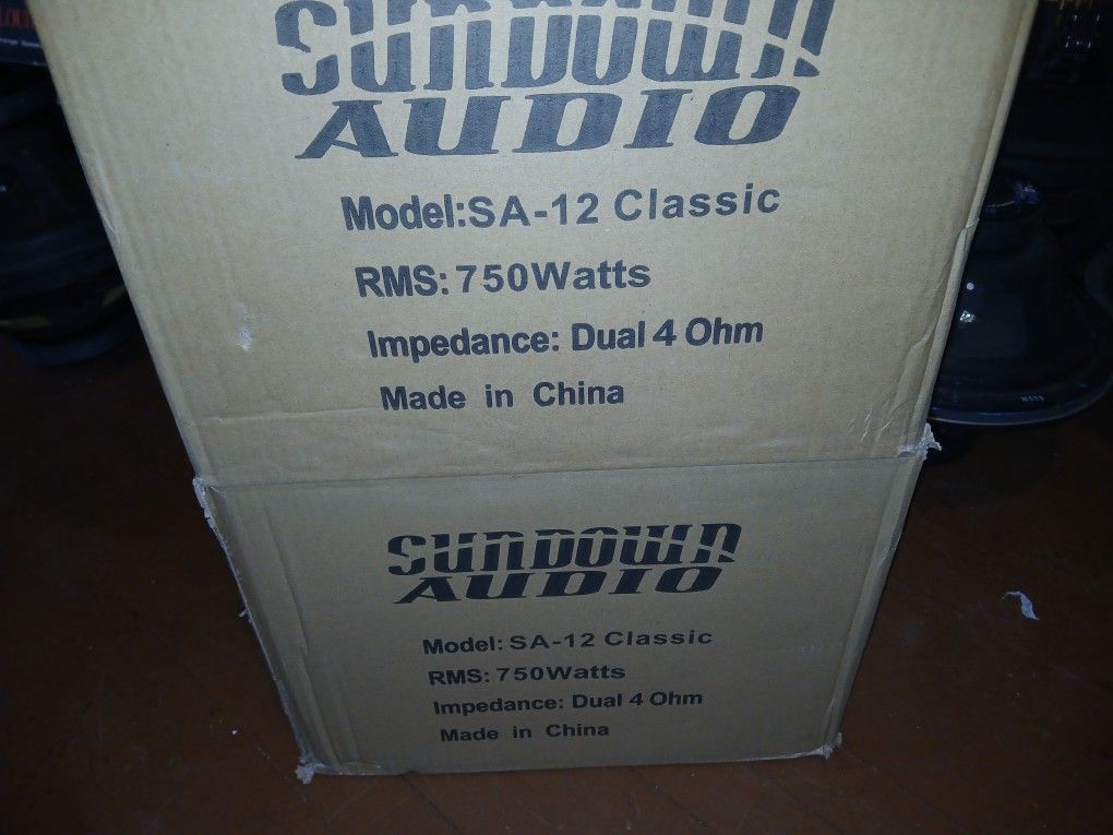 2 12inch Sundown Sa Classic Subs Brand New Very Nice Sounding And Very Nice Hard Hitting Subs $550firm Price Pickup Only Serious Buyers Please Yes It