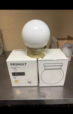 Set of 3 IKEA Frihult Ceiling / Wall Lights (Brass & Glass Globe) – Brand New in Box