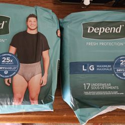 Depend Size L and XL