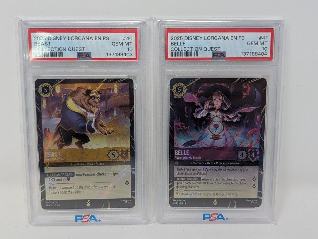 Disney Lorcana Belle & Beast Collection Quest DCA Promo (Sequential PSA 10)