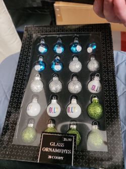 Mini Glass Christmas Ornaments 20 Count