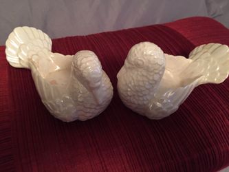 Ceramic Votive candle bird holders