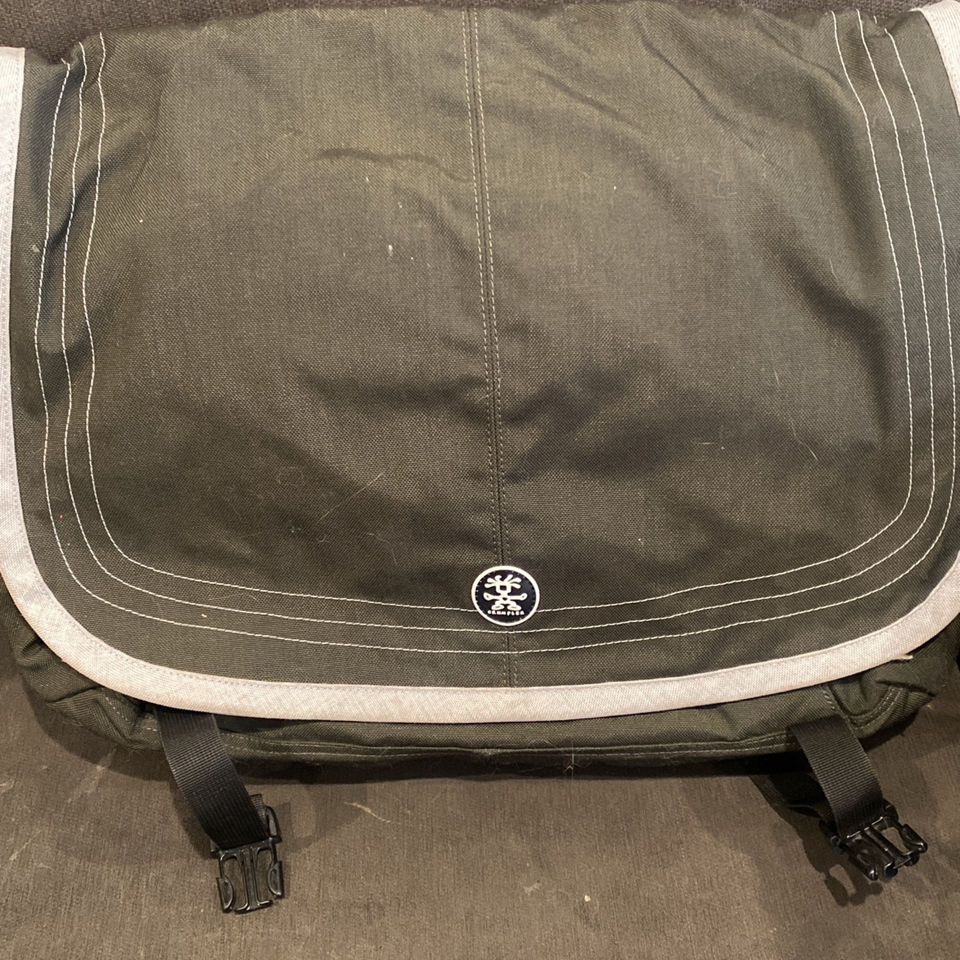 Crumpled laptop bag