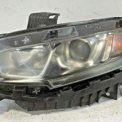 16-19 HONDA CIVIC LEFT DRIVER SIDE HALOGEN HEADLIGHT HEADLAMP 