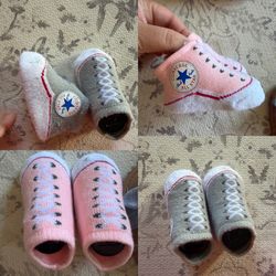 Set of 2! Converse socks pink and grey 0-3 months