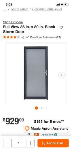Tempered glass storm doors 36by 80