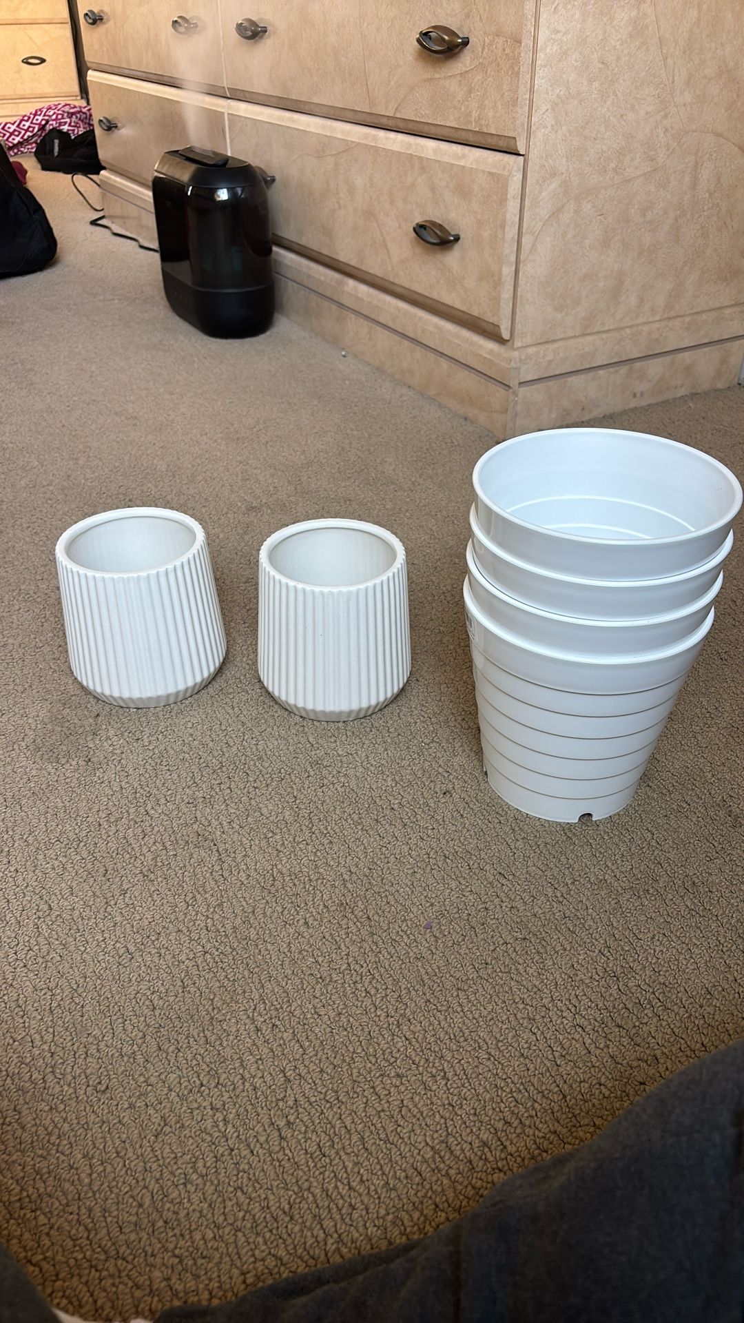 White Plant Pots