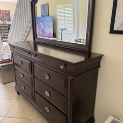 American Signature Furniture Dresser + Mirror