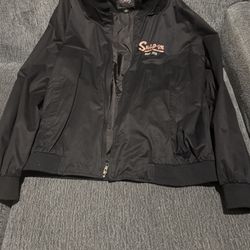 Snap-On Jacket Men's L Black Full Zip Embroidered Stitched Long Sleeve Cho Ko