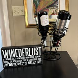 Wine Holder And Sign