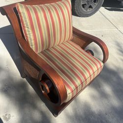 Chair Wood Armchair Comfy New Cloth Material Solid