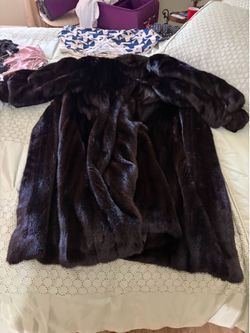 Medium  size full length dark brown mink