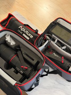 Aputure LS-60x with projection and softbox attachment