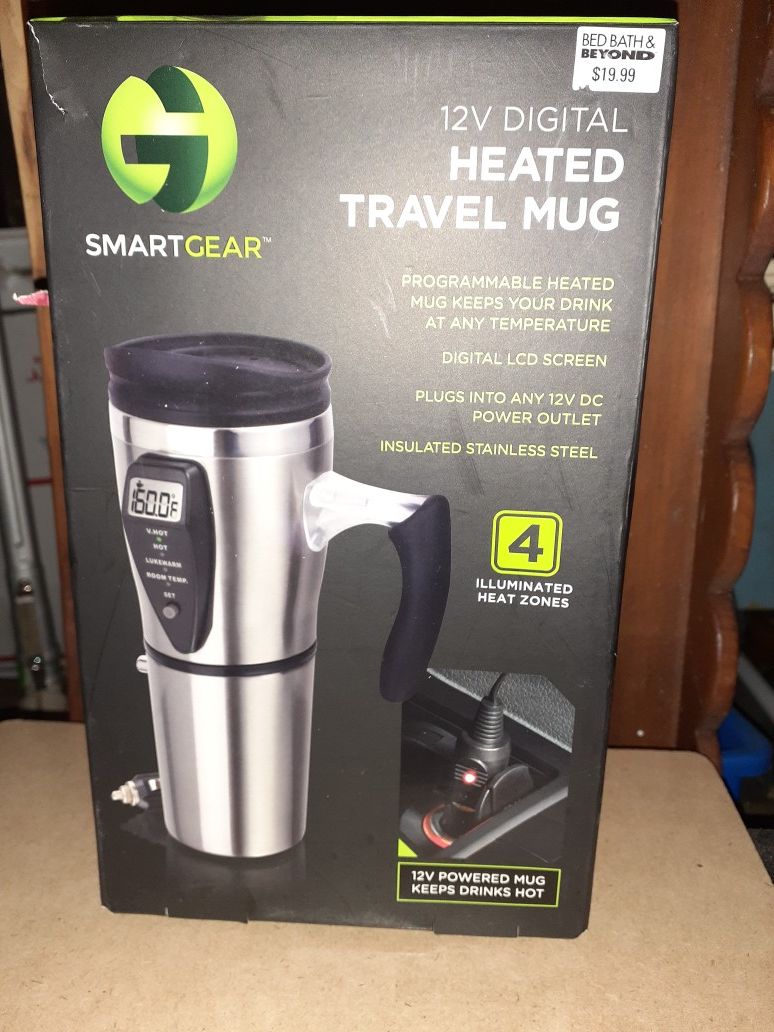 Heated Smart Travel Mug With Temperature Control Stainless
