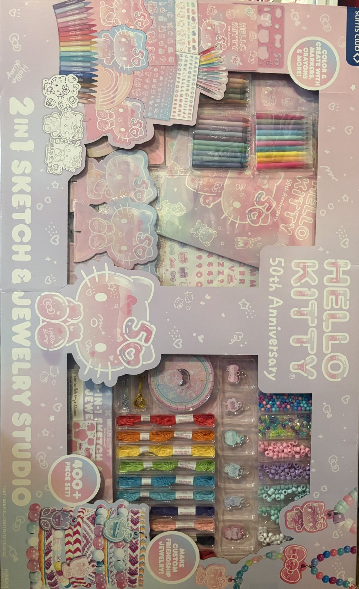 Hello Kitty 50th Anniversary 2 In 1 Sketch & Jewelry Set