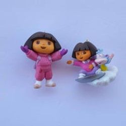 Dora The Explorer Christmas Ornaments set of 2