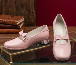 Girls Genuine Italian Leather Pale Pink Dress Shoes