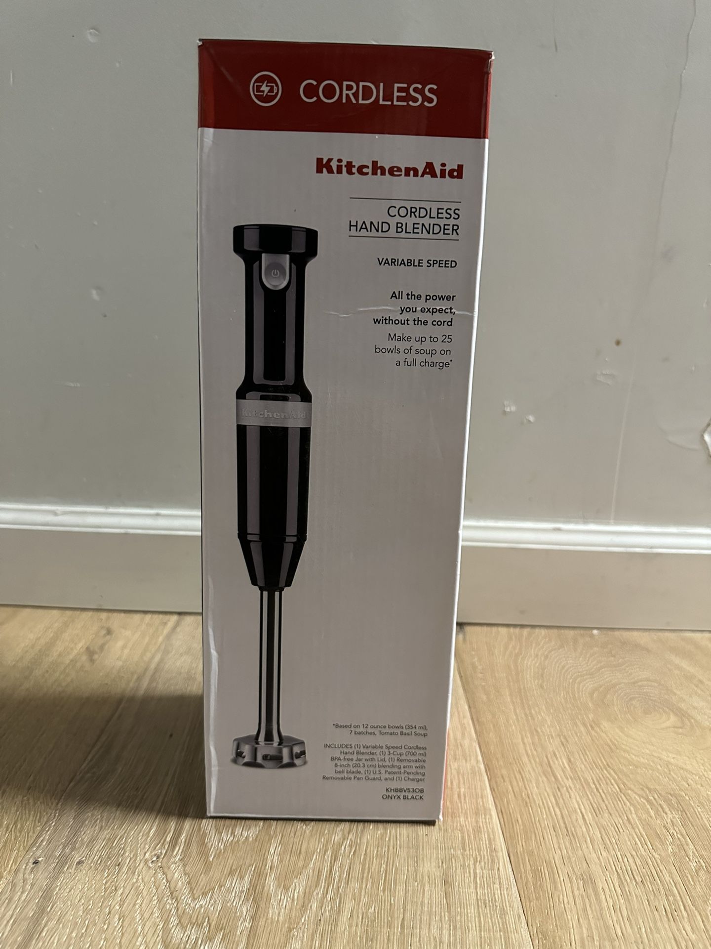 KitchenAid Cordless Hand Blender – Onyx Black – Brand New