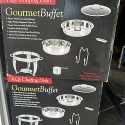 Gourmet Buffet 4 Quart Chafing Dish, Professional Heavy Duty Stainless Steel