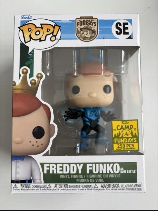 2023 SDCC Camp Fundays Freddy Funko as Blue Beetle LE 250