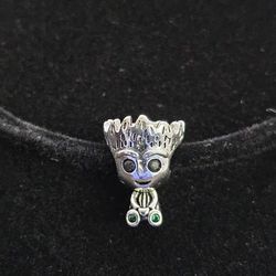 S925 Sterling Silver Baby Groot Charm, Charms For Pandora Bracelet 