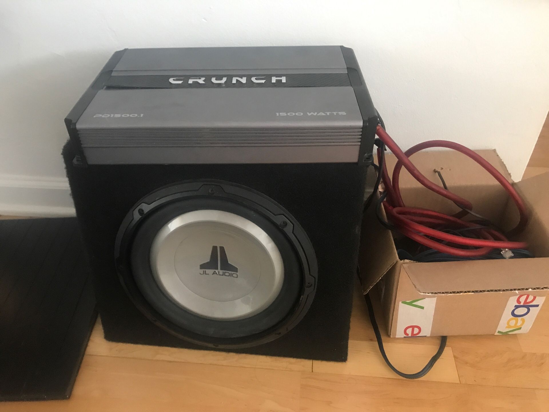 10” JL Audio subwoofer + Crunch PD1500.1 1500 watt amp for Sale in
