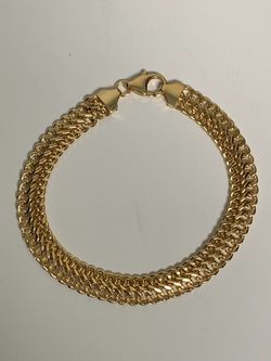 8.5" 7.5mm gold bracelet #33089