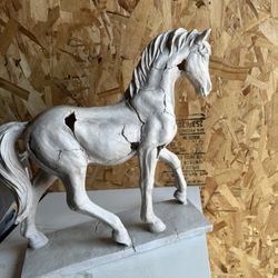 Cracked Horse Statue