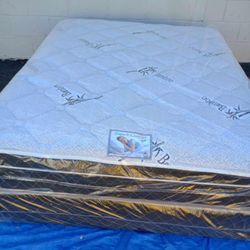 Brand New Queen Size Pillowtop Mattress Included Box Spring. 