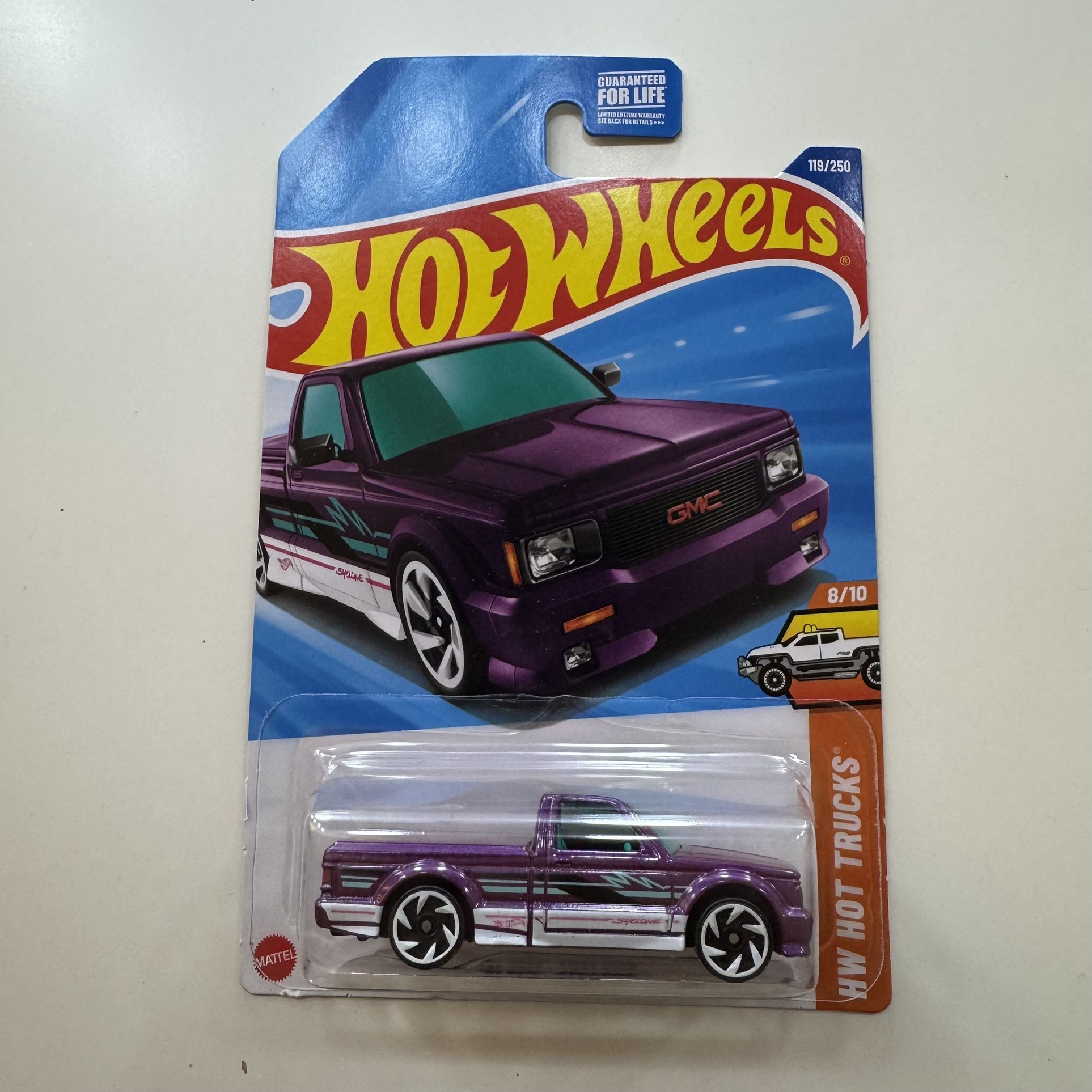 Hot wheels ‘91 GMC Syclone Purple